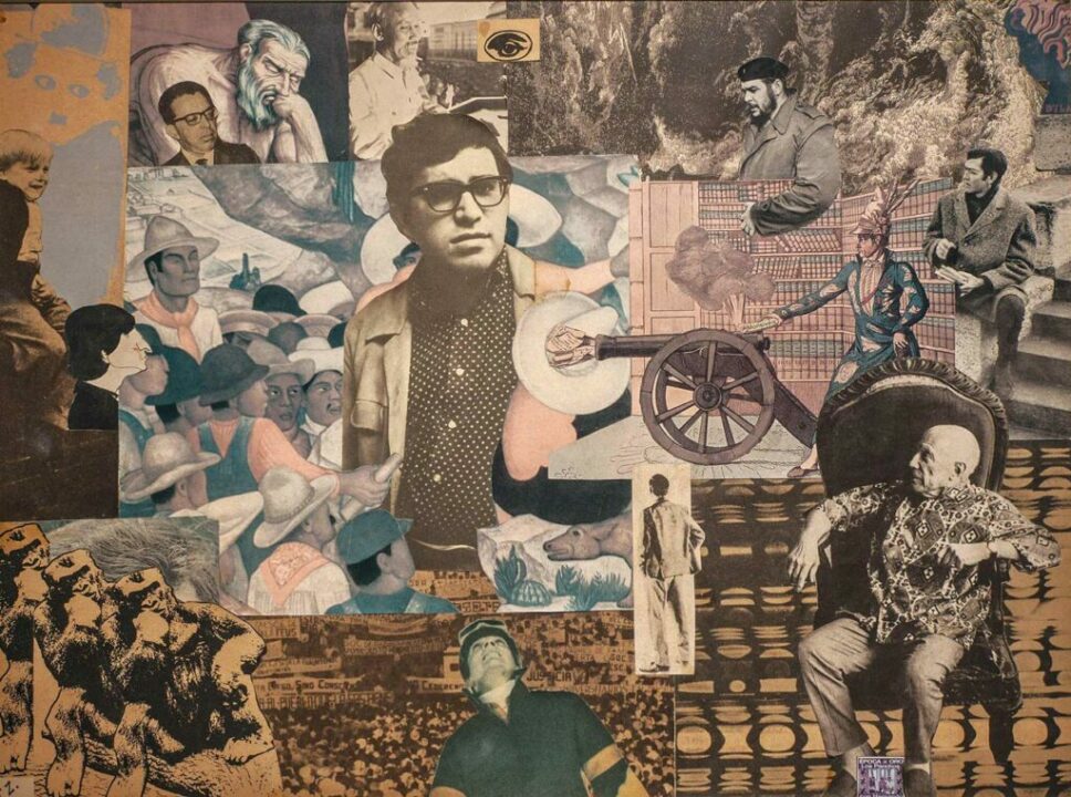 Collage que Fernando Zertuche obsequió a Carlos Monsiváis en diciembre de 1974. Museo del Estanquillo|Colecciones Carlos Monsiváis.