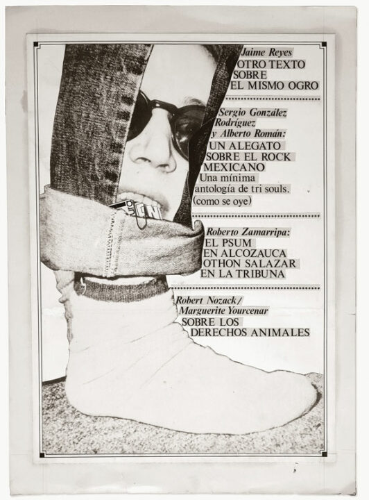 Maqueta de la portada diseñada por Bernardo Recamier para el número 1149 de La Cultura en México, edición del 8 de febrero de 1984. Archivo de Bernardo Recamier.